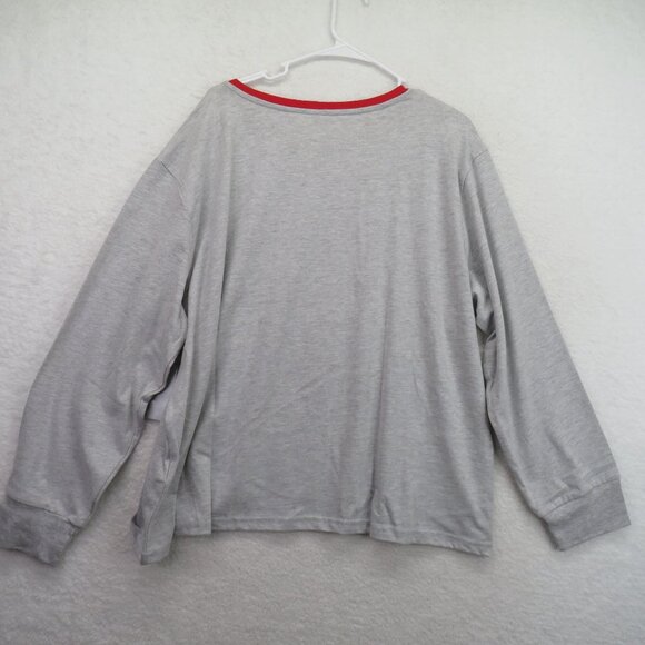 Disney Minnie Mouse T Shirt Womens Size XXL Long Sleeve Gray Red New - Picture 3 of 9